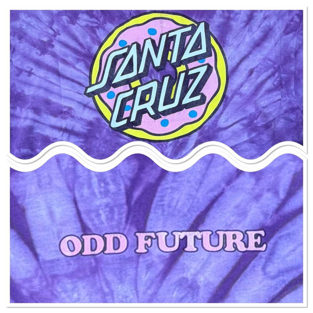 Odd Future x Santa Cruz Purple Tie Dye Tee Small – Graphic Skate T-Shirt